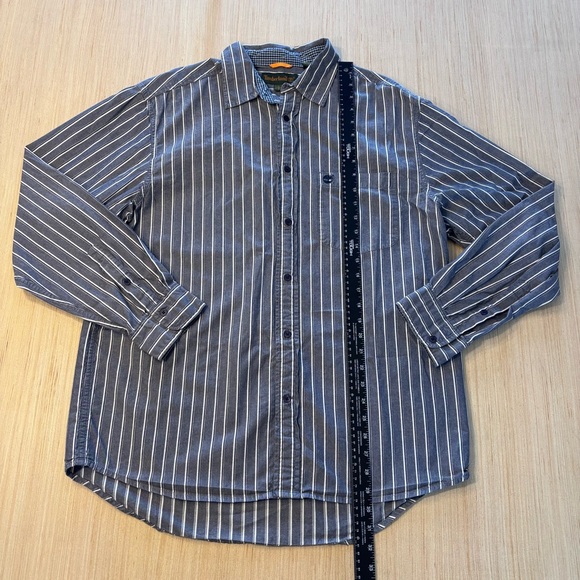 Timberland Men's Blue Striped Button Down Shirt - Picture 5 of 12